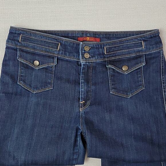7 For All Mankind Erin Wide Leg Denim Trouser  29 - Picture 4 of 9